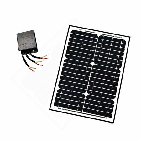 ALEKO 24V 20W Monocrystalline Solar Panel LM118 Charging Controller Kit SP20W24VLM118-UNB